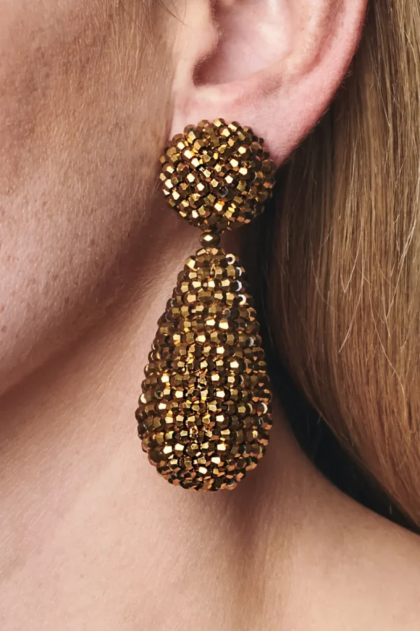 Fashion Alena Earrings - Metallic Faceted Beads Earrings