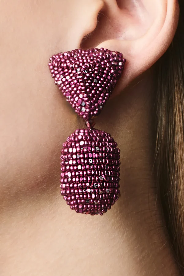 Online Chrystie Earrings - Metallic Faceted Beads Earrings