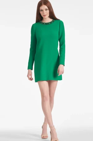 Hot Embellished Lily Dress - Cocktail | Long Sleeve