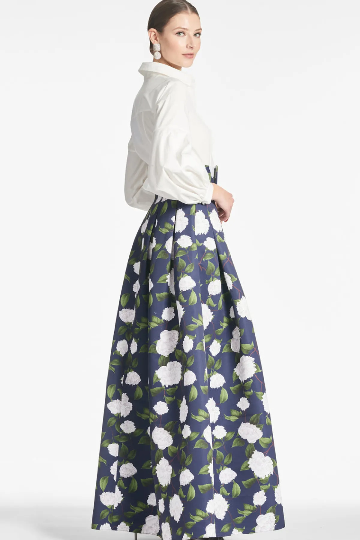 Cheap Florence Gown - Navy/Ivory Moonlit Garden Winter | Blue