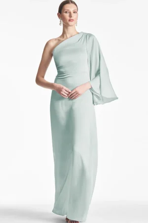 Outlet Keely Gown - Green | Champagne