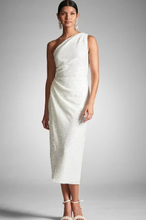 New Phoebe Dress - Ivory Sequins Engagement Party | Rehearsal Dinner