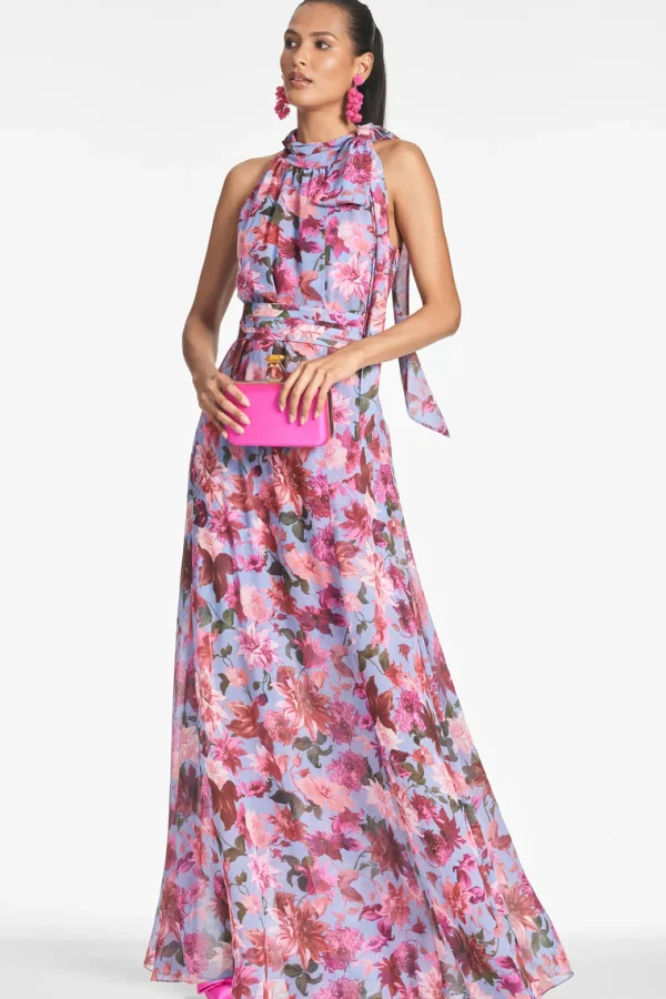 Best Selena Gown - Pink/Periwinkle Dahlia Daytime | Warm Weather