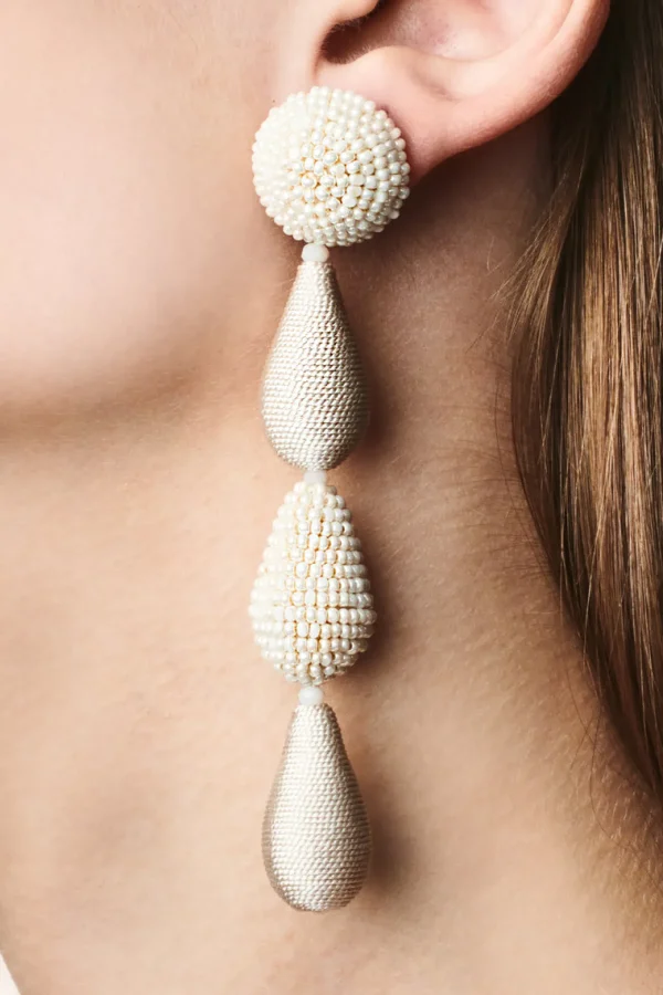 Fashion Tallulah Earrings - Smooth Beads / Thread Earrings