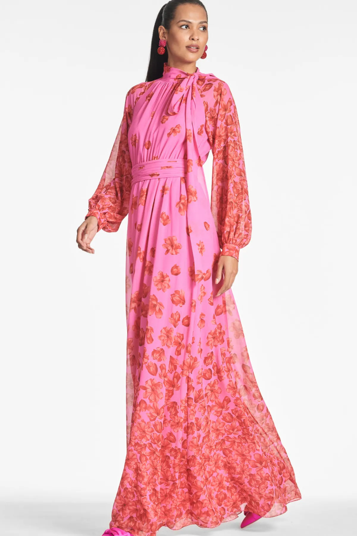 Clearance Vera Gown - Rose/Vermillion Daytime | Black-Tie