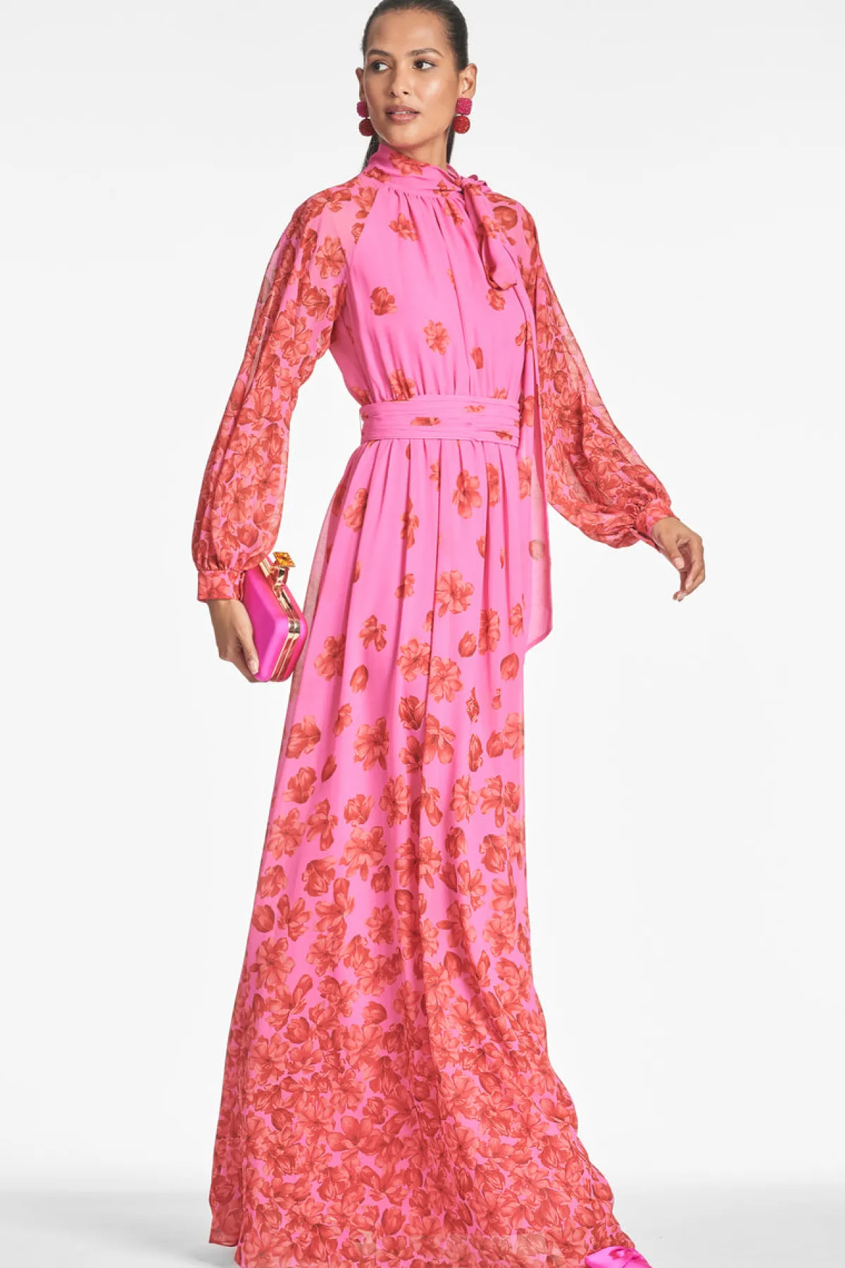 Clearance Vera Gown - Rose/Vermillion Daytime | Black-Tie