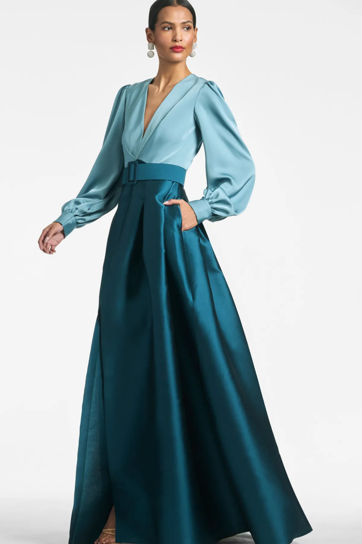 Outlet Zoe Gown - Seaglass/Deep Teal Winter | Winter